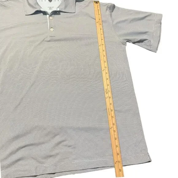 Nike Golf Blue Gray Striped Polo Sz XL - Picture 6 of 8